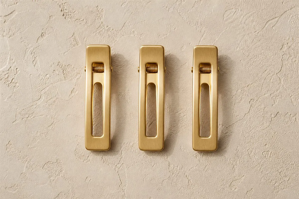 Trio de Mini Barrettes Dorées — Iconic