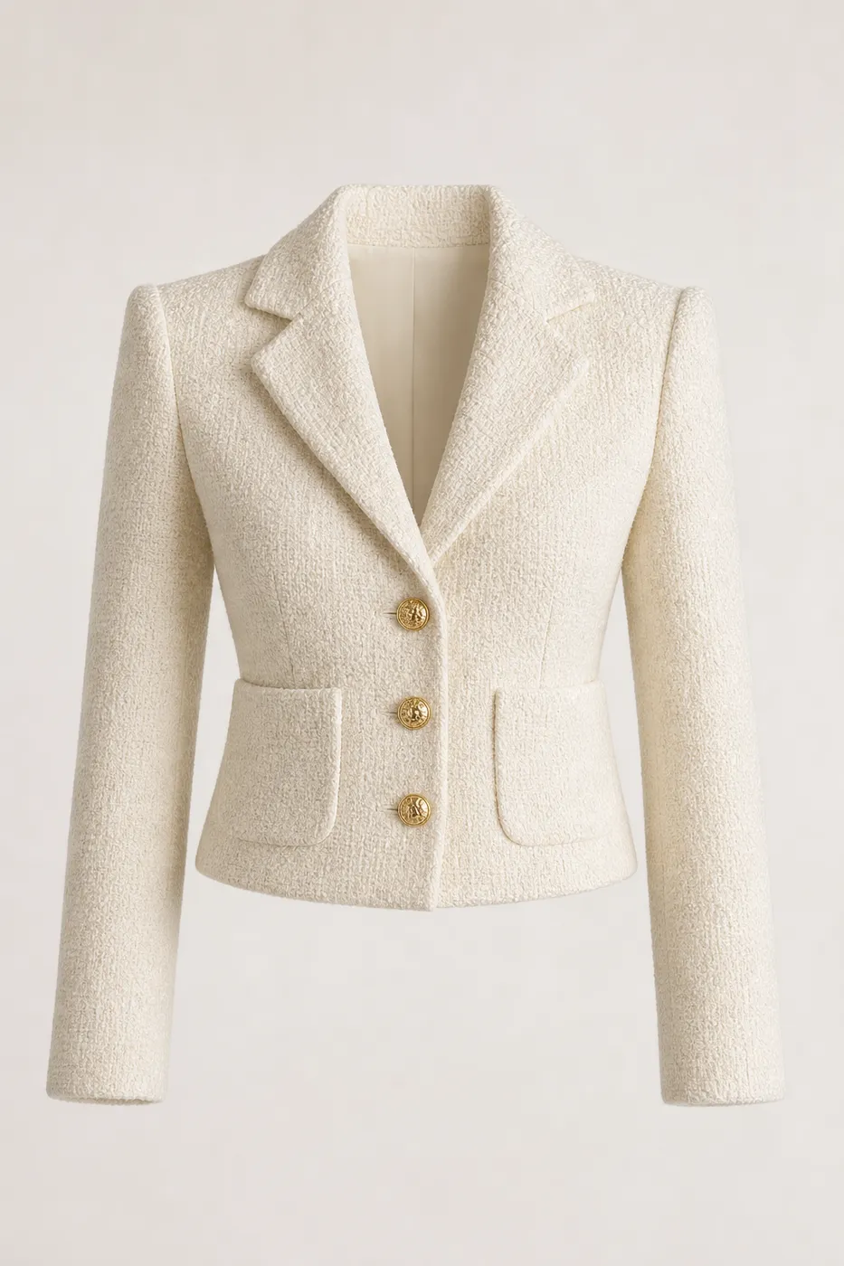 Structured Bouclé Wool Blazer Signature