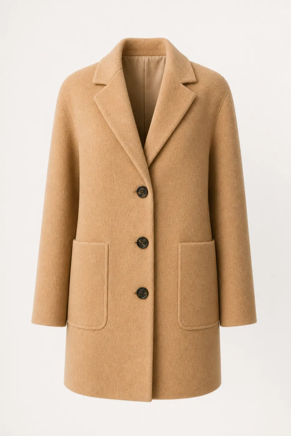 Short Wool and Cashmere Coat