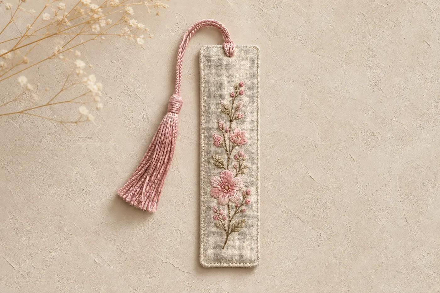 Iconic Embroidered Fabric Bookmark Muse