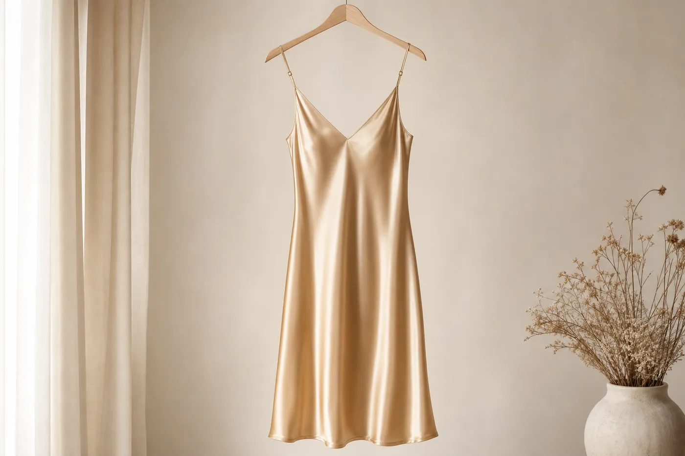 Midi Satin Dress — Iconic